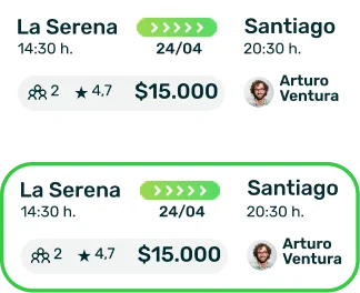 Cards de la app